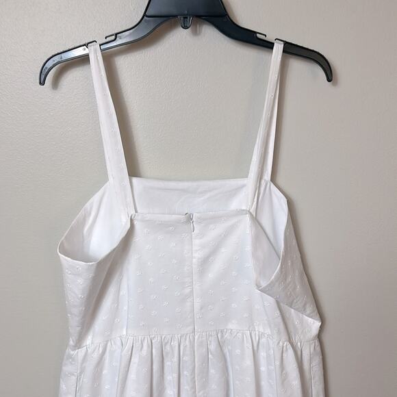 NWT Corey Lynn Calter Marisol WHITE dotted ruffle tier maxi dress - Picture 8 of 13